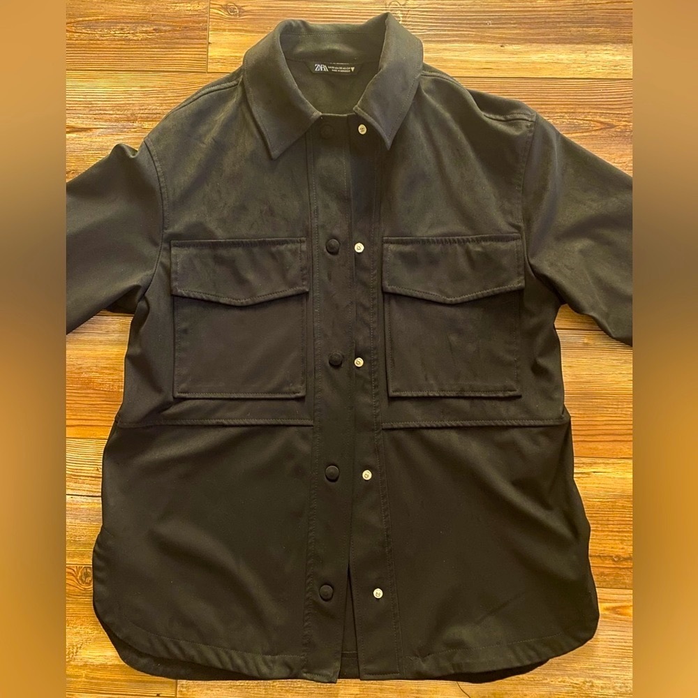 Zara Faux Suede Overshirt